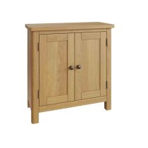 Rosemont Wooden Storage Cabinet With 2 Doors In Rustic Oak