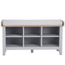 Elkin Wooden Hallway Seating Bench In Oak And Grey