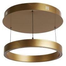 Layla Small Round Opal Acrylic Pendant Light In Matt Gold