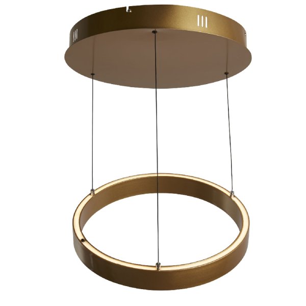 Layla Large Round Opal Acrylic Pendant Light In Matt Gold