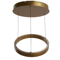 Layla Large Round Opal Acrylic Pendant Light In Matt Gold