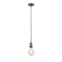 Biloxi 1 Light Cable Suspension Pendant Light In Antique Brass