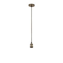 Biloxi 1 Light Cable Suspension Pendant Light In Antique Brass