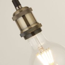 Biloxi 1 Light Cable Suspension Pendant Light In Antique Brass