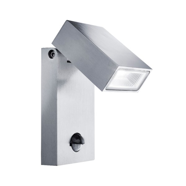 Metro LED Outdoor Wall Light With PIR Sensor In Silver