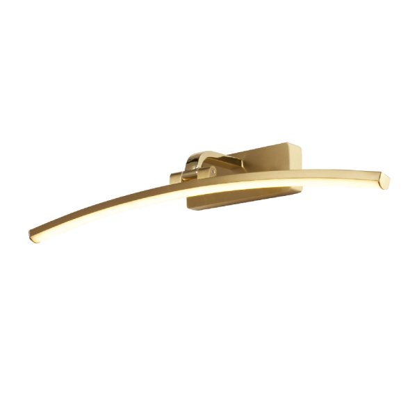 Santorini LED Picture Light Large In Satin Brass And Brushed