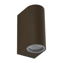 Eiffel 2 Light Outdoor Wall Light In Rustic Brown