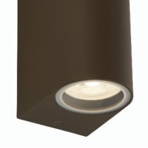 Eiffel 2 Light Outdoor Wall Light In Rustic Brown