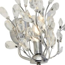 Bouquet 7 Light Crystal Glass Wall Light In Chrome