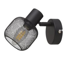 Meshy Cage Spotlight Wall Light In Black