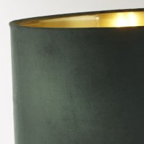 Whitby Green Velvet Shade Table Lamp In Antique Brass