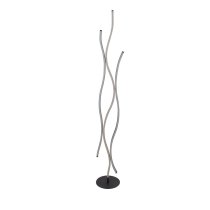 Bloom LED Wood Effect Floor Lamp In Black