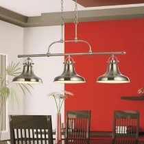 Dallas 3 Light Bar Pendant Light In Antique Rouge