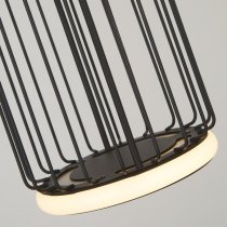 Circolo LED Cage Pendant Light In Black And White