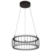 Circolo LED Cage Drum Pendant Light Small In Black And White