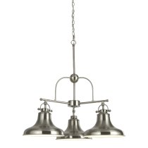 Dallas 3 Light Pendant Light In Satin Silver