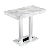 Caprice Small Magnesia Bar Table With 4 Candid White Stools