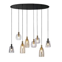 Divine 8 Light Multi Drop Pendant Light In Black