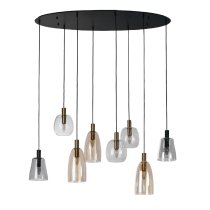 Divine 8 Light Multi Drop Pendant Light In Black