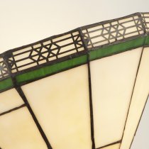 New York Stained Glass Shade Wall Light In Brass