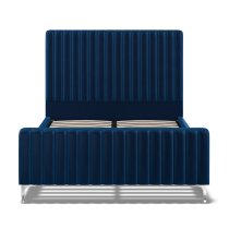 Arvada Velvet Double Bed In Royal Blue