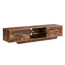 Sienna Wooden TV Stand In Rustic Oak With LED Lighting