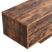 Sienna Wooden TV Stand In Rustic Oak With LED Lighting