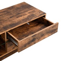 Sienna Wooden TV Stand In Rustic Oak With LED Lighting