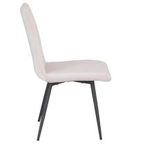 Casey Taupe Velvet Dining Chairs With Metal Legs In Pair