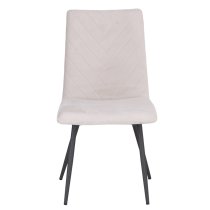 Casey Taupe Velvet Dining Chairs With Metal Legs In Pair