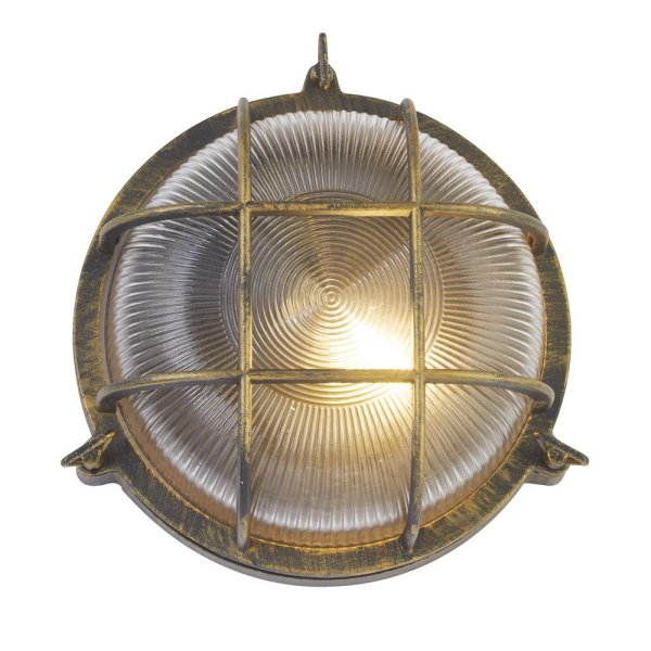 Avon Bulkhead Outdoor Light In Brass