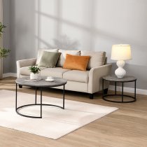 Bellini Wooden Nesting Coffee Tables In Concrete Effect