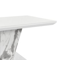 Memphis High Gloss Coffee Table In Filo Marble Effect Glass Top