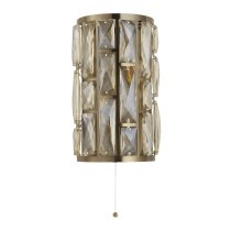 Bijou Champagne Glass Wall Light In Antique Brass