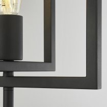 Plaza Square Metal Table Lamp In Matt Black