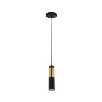 Merrygold Amber Acrylic Pendant Light In Black