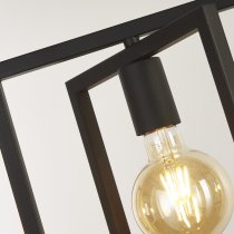 Plaza 4 Light Pendant Light Square In Matt Black