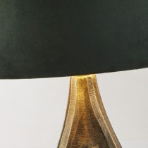 Bucklow Green Shade Lamp Table With Brass Base