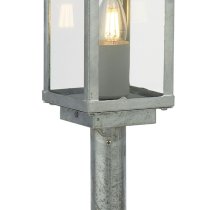 Berea Glass Outdoor Light Post Lamp Large In Silver