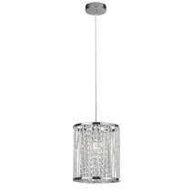 Elise Crystal Glass Pendant Light In Chrome