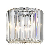 Belgravia Clear Crystal Wall Light In Chrome