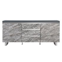 Melange Sydney Large Sideboard With 2 Door 3 Drawer In Grey