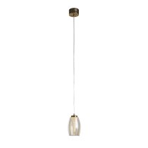 Cyclone Champagne Glass Pendant Light In Bronze