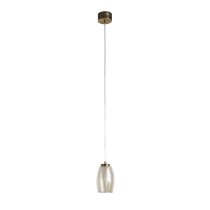 Cyclone Champagne Glass Pendant Light In Bronze