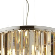 Clarrisa 8 Light Crystal Drops Drum Pendant Light In Chrome