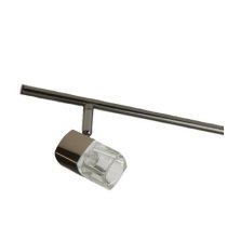 Blocs 4 Light Clear Glass Bar Spotlight In Chrome