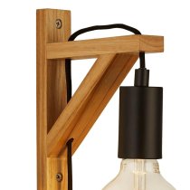 Woody Natural Table Lamp In Matt Black