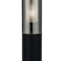 Batton Smoked Polycarbonate Outdoor Post Lamp In Black