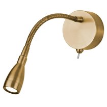 Flexy LED Adjustable Wall Light In Satin Brass