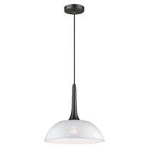 Holborn White Shade Pendant Light Large In Matt Black